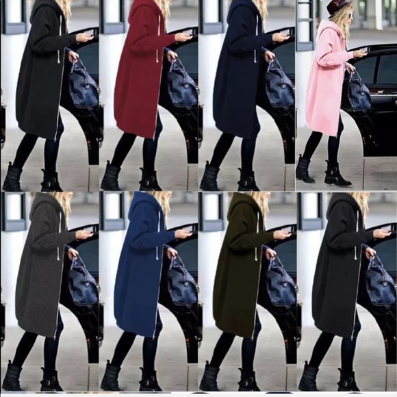 RESTOCKING Navy Blue Long Maxi Hoodi Sweater Dress - Picture 5 of 7